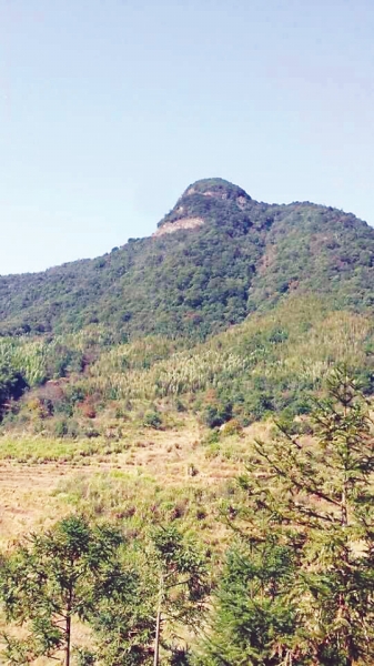 网友作诗歌咏家乡景观　山峰神似一尊弥勒佛(图)