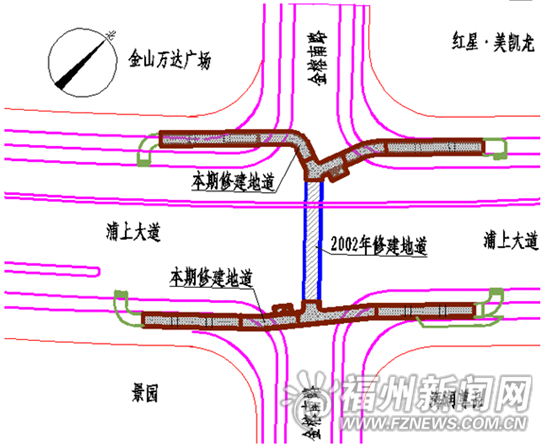 浦上大道两处地下通道明日启用　过街更省时安全