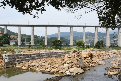小箬中平溪河道整治项目左右岸同时施工