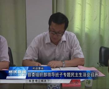 县委组织部领导班子专题民主生活会召开