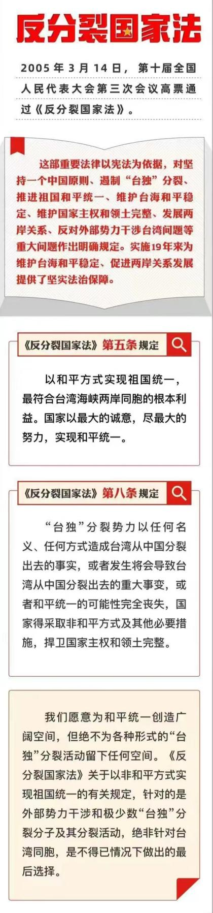 总体国家安全观•创新引领10周年丨一起来学习《反分裂国家法》